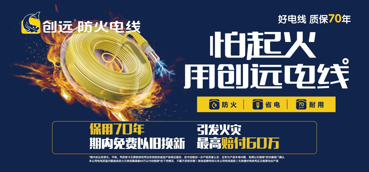 6大系列创远防火电线，打造全场景用电安全体系