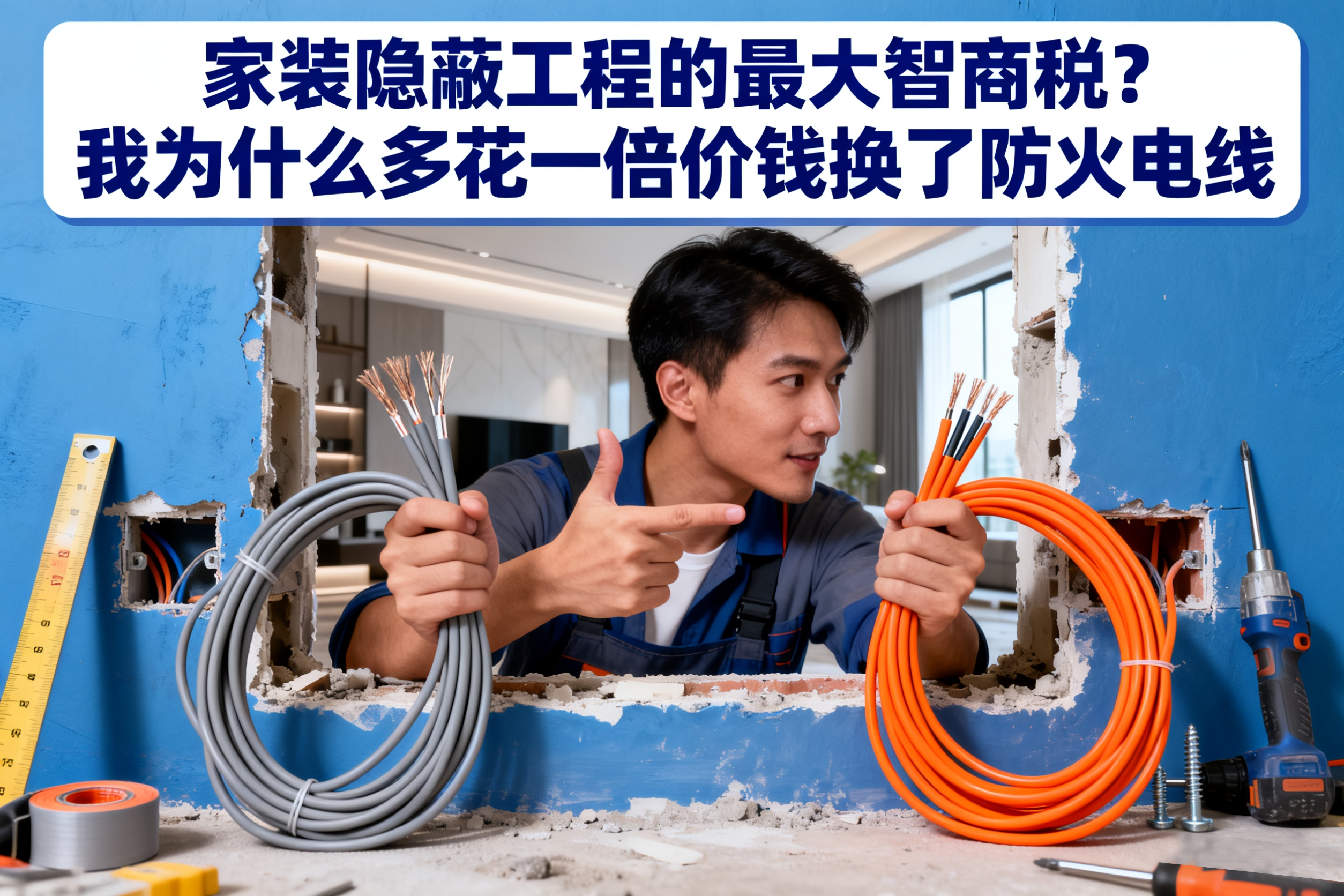 家装隐蔽工程的最大智商税？我为什么多花一倍价钱换了防火电线